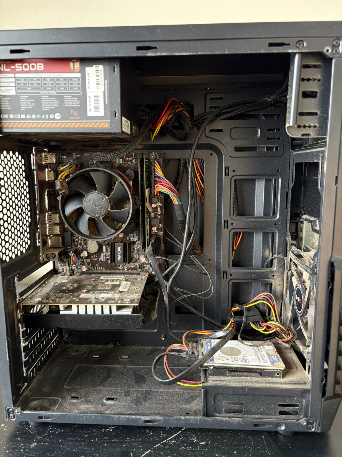 Antes da limpeza completa do computador